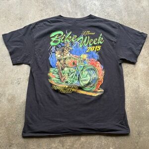 Daytona Beach Bike Week 2015 T-Shirt‎ XL Mens Florida Motorcycle Graphic Tee